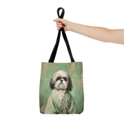 Elegant Shih Tzu Kimono Canvas Tote Bag – Stylish and Eco-Friendly Gift