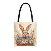 Easter Bunny Floral Market Tote Bag, Eco-Friendly & Stylish Gift