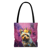 Royal Yorkshire Terrier Tote Bag - Vibrant Pop Art Design for Dog Lovers