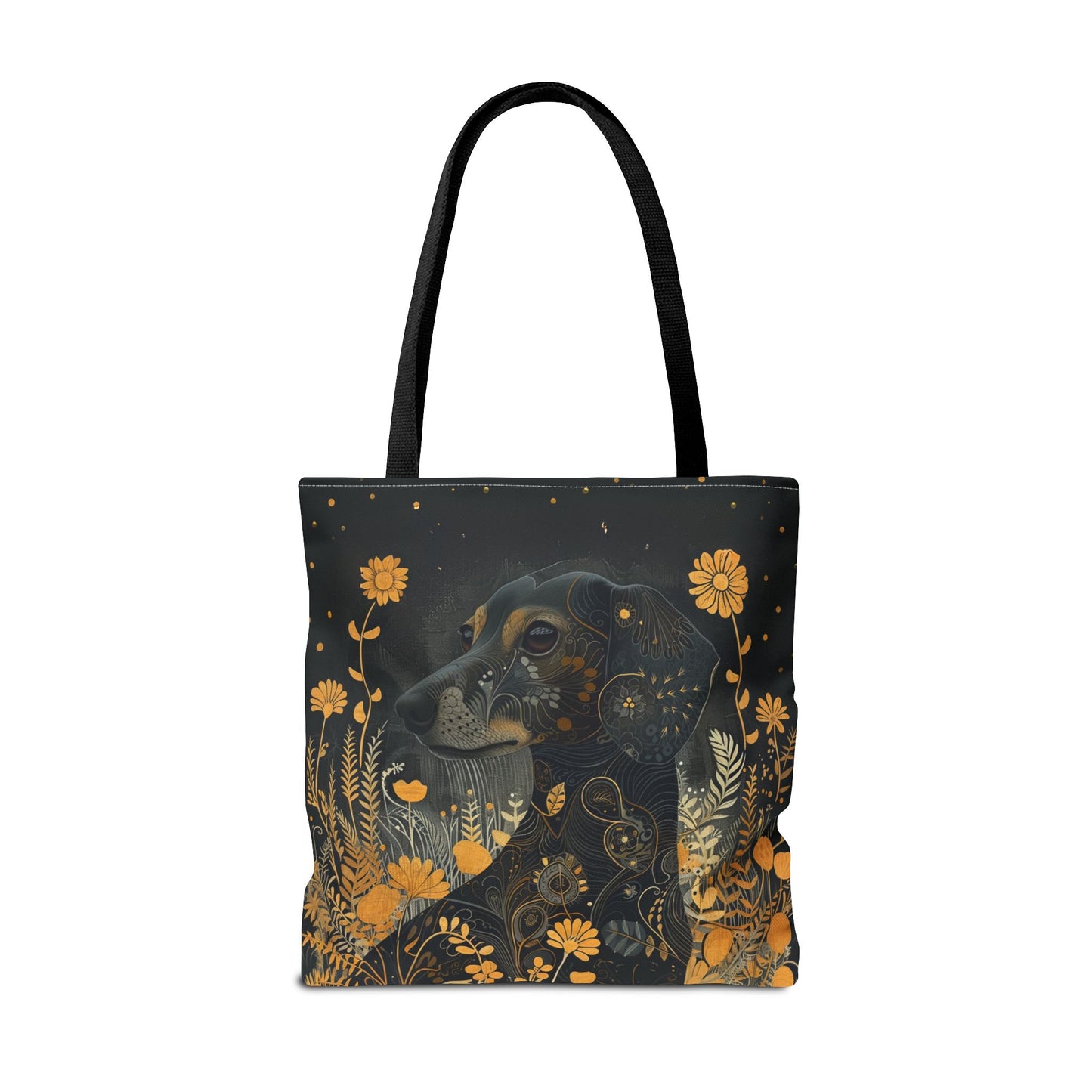 Whimsical Dachshund Meadow Tote Bag – Eco-Friendly Canvas Gift