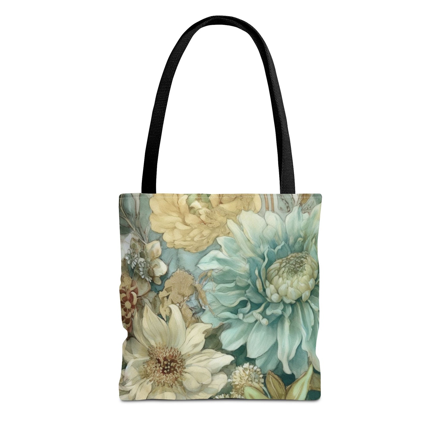 Floral Serenity Tote Bag, Elegantly Designed Reusable Shopping Bag