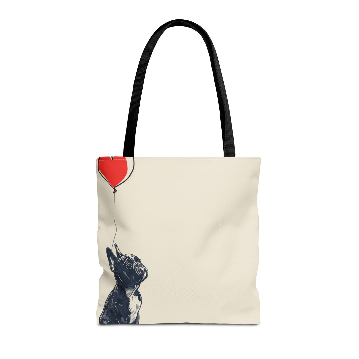 Frenchie Dreams Balloon Tote Bag, Eco-Friendly Canvas Tote for Dog Lovers