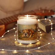 English Bulldog Vintage Art Candle - Pet Lover Gift