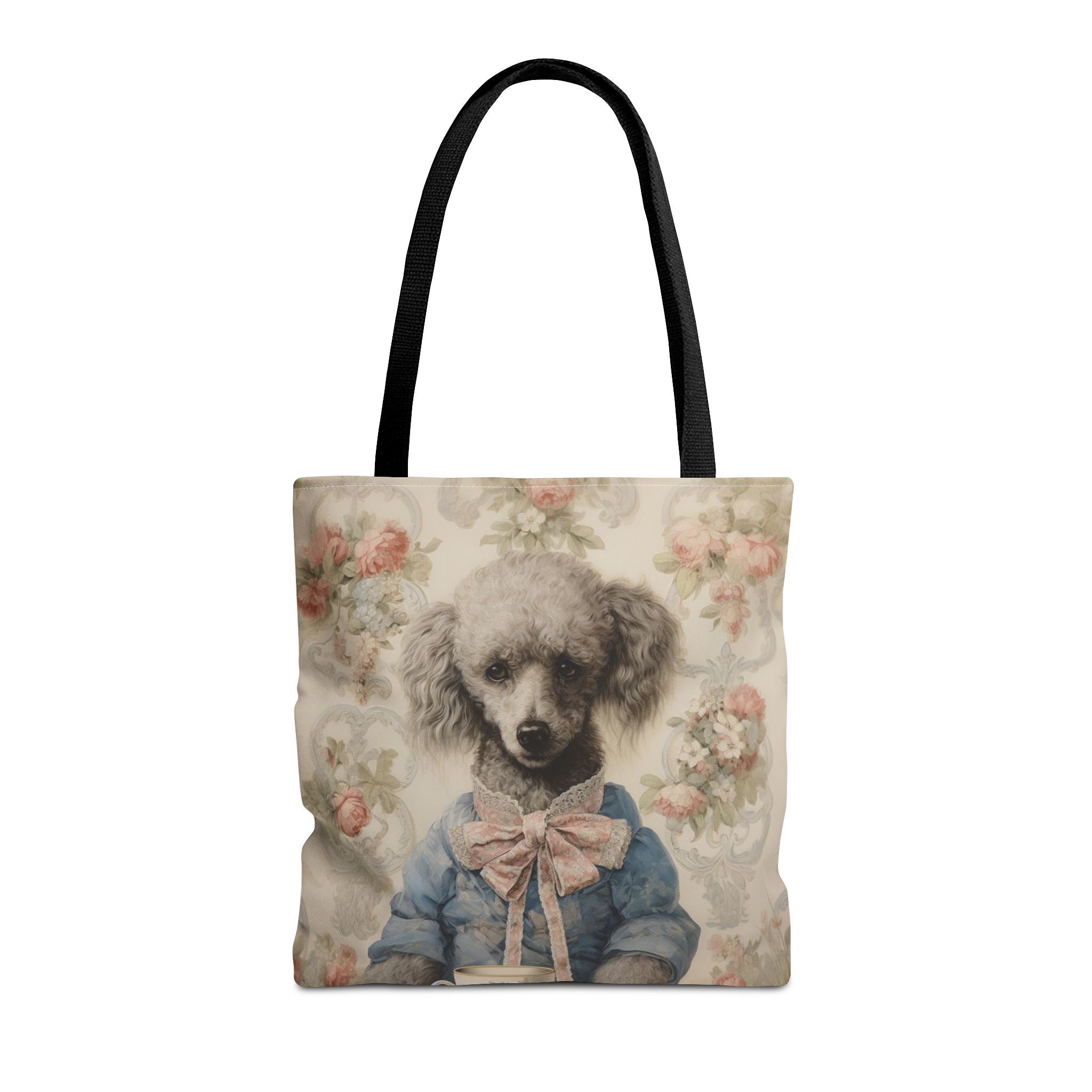 Elegant Poodle Floral Tote Bag, Perfect Gift for Dog Lovers