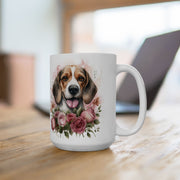 Beagle Bloom Coffee Mug – Cute Floral Dog Lover Gift