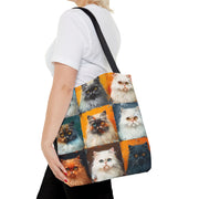 Persian Cat Lover Tote Bag - Colorful Kitty Art Canvas for Cat Enthusiasts