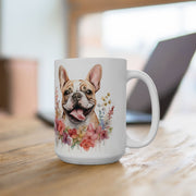 Frenchie Floral Fun Coffee Mug – Adorable French Bulldog Gift