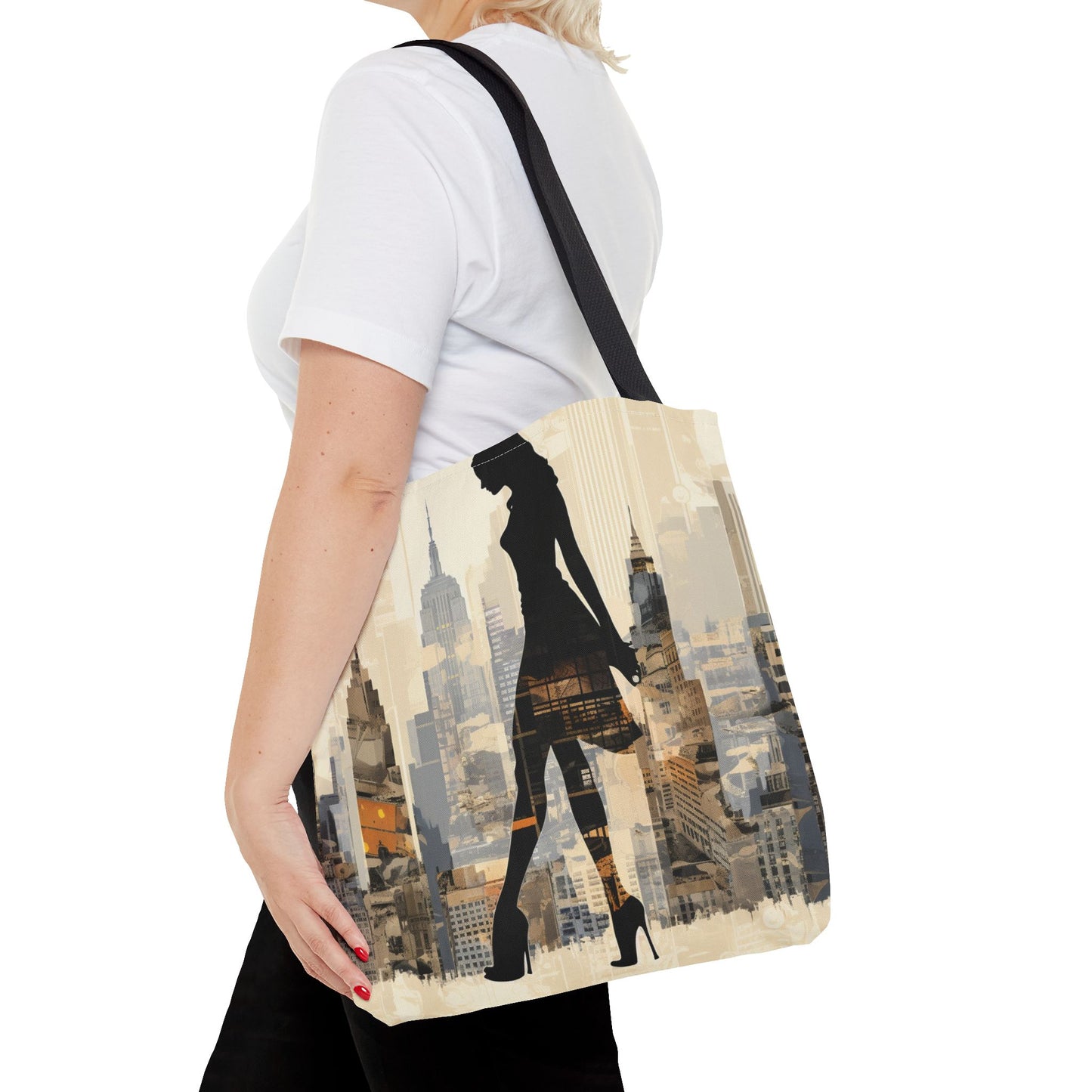 City-Chic Skyline Tote Bag - Modern Urban Canvas Bag for Everyday Use