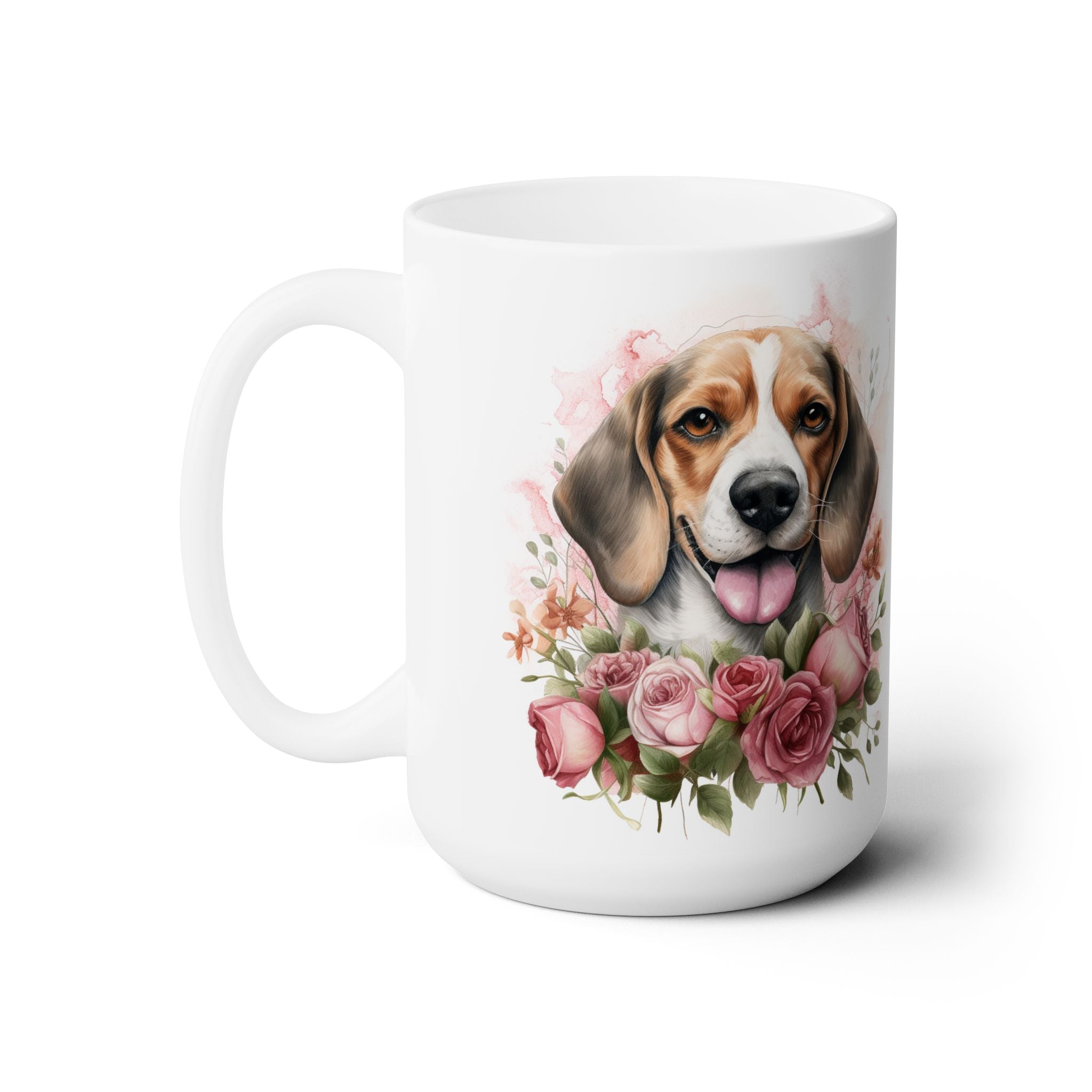 Beagle Bloom Coffee Mug – Cute Floral Dog Lover Gift