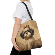 Shih Tzu Vintage Charm Tote Bag, Elegant Gift for Dog Lovers