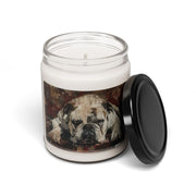 English Bulldog Vintage Soy Candle – Pet Lover Gift with Rustic Art