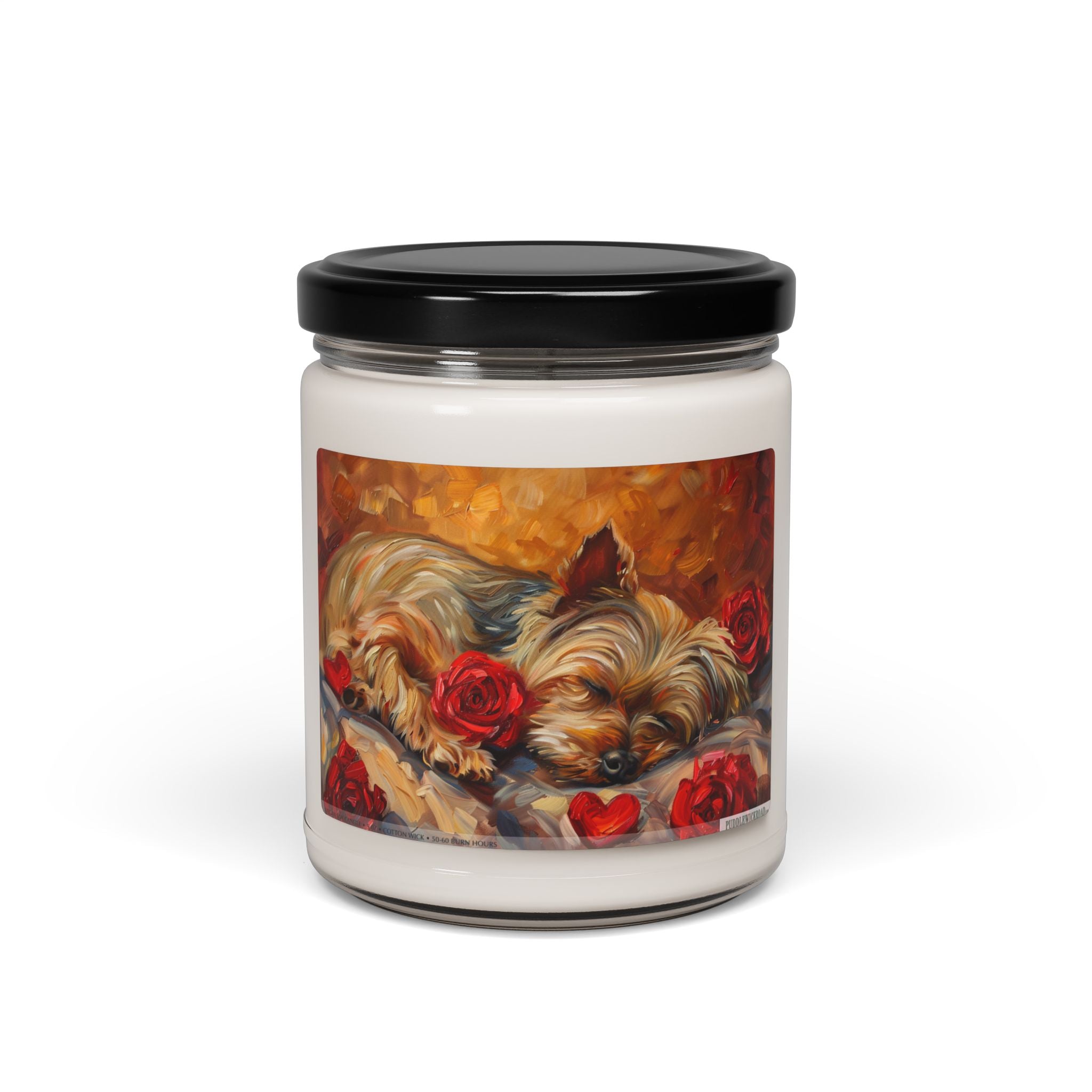 Yorkie Rose Bliss Candle – Memorial Gift for Dog Lovers