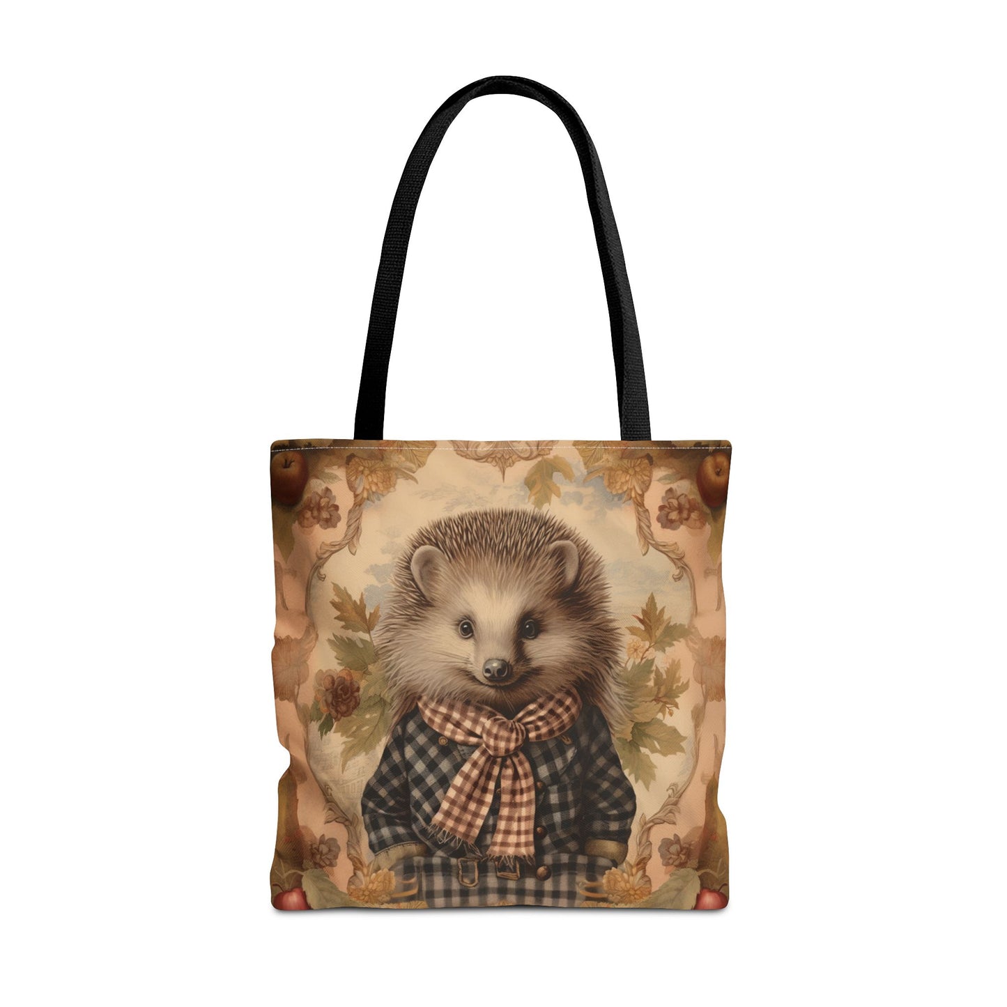 Charming Hedgehog Fall Tote Bag - Eco-Friendly Thanksgiving Market Bag