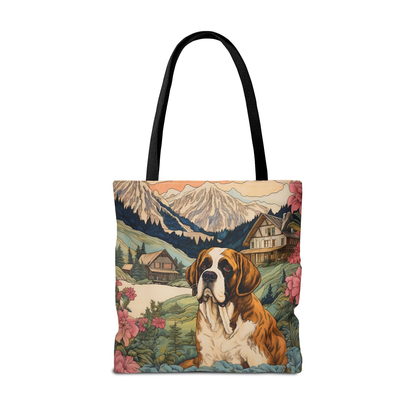 St. Bernard Scenic Swiss Alps Tote Bag, Eco-Friendly Nature Lover Gift