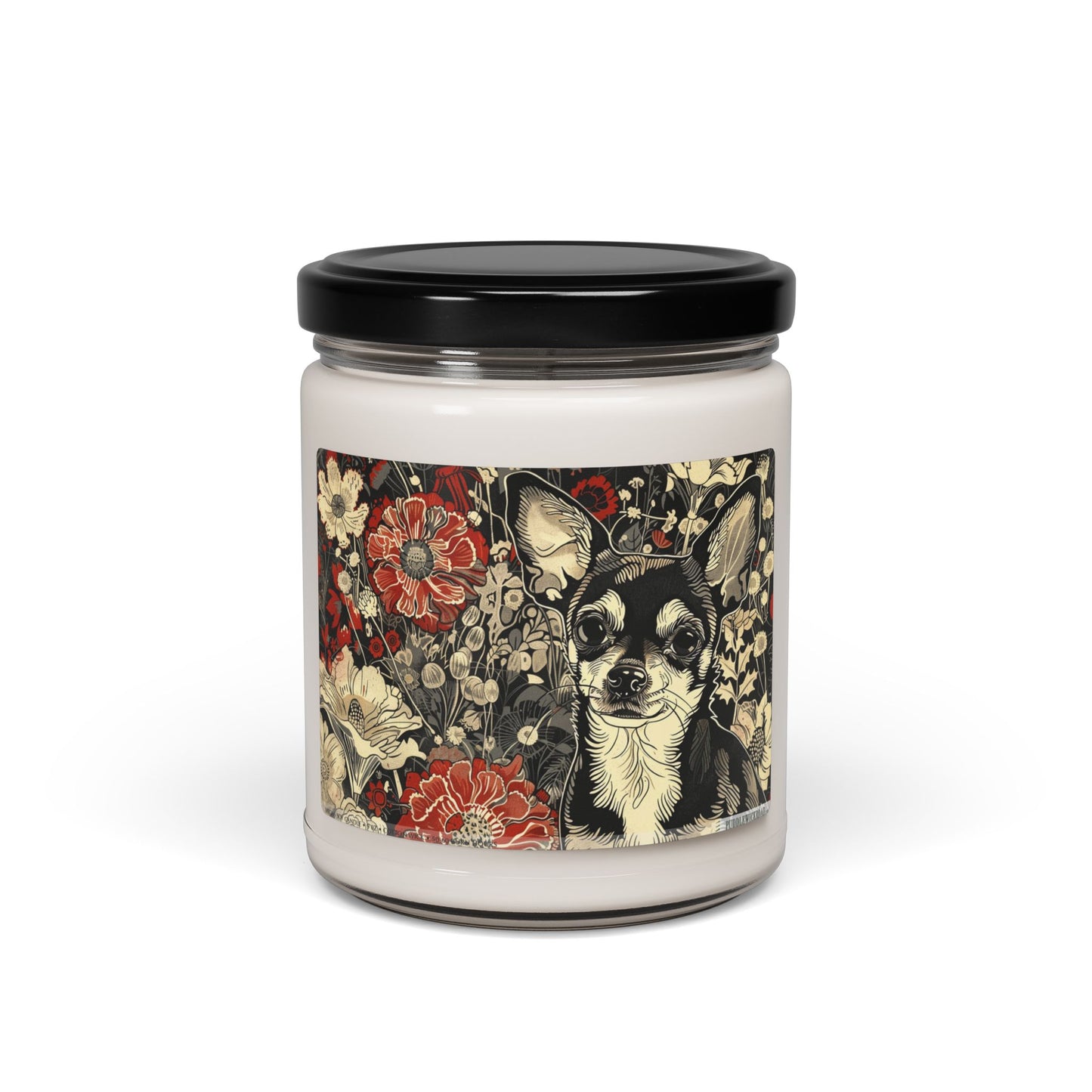 Charming Chihuahua Candle – Vintage Floral Design Gift