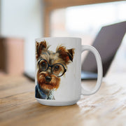 Yorkie Charm Mug – Adorable Yorkshire Terrier with Glasses