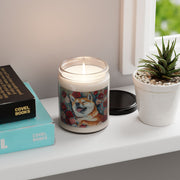 Shiba Inu Rose Garden Candle - Pet Lover's Memorial Gift