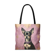 Chic Chihuahua Canvas Tote Bag – Elegant Dog Lover’s Accessory