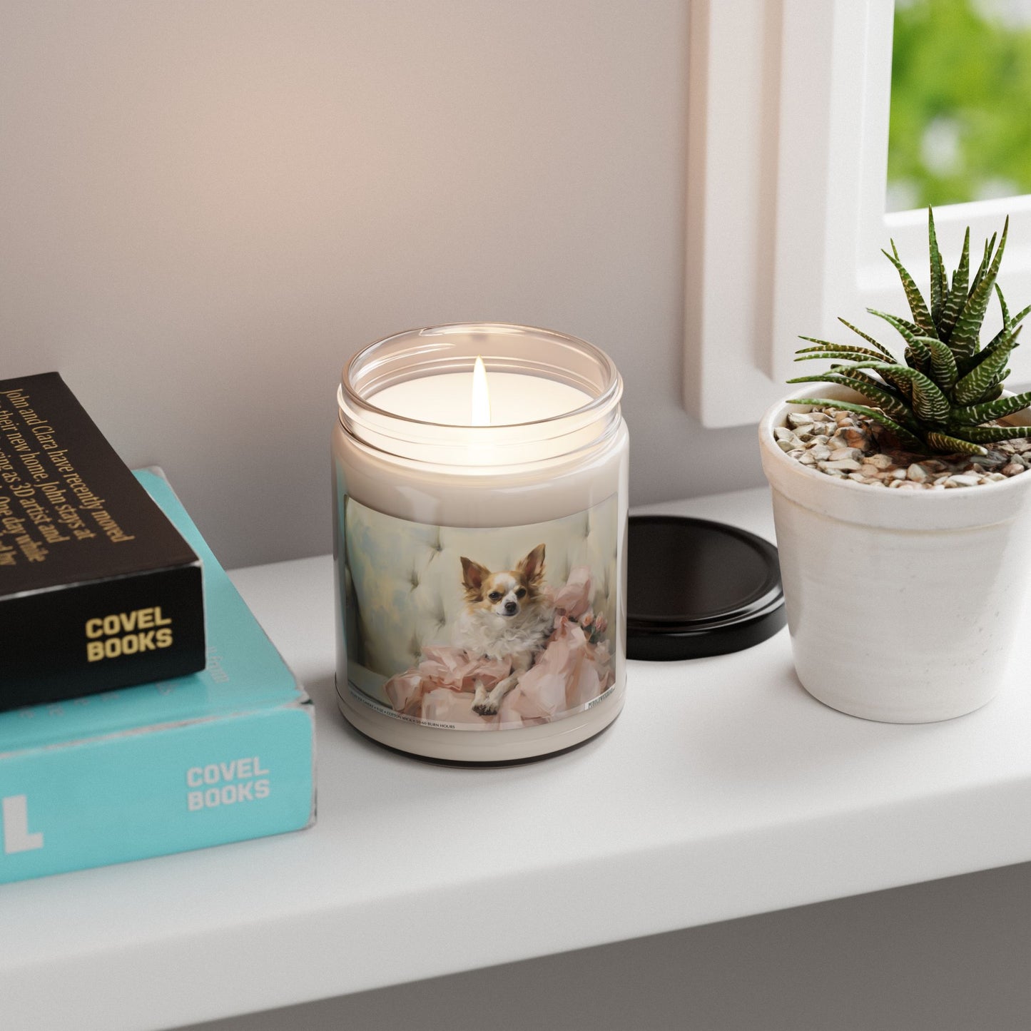 Elegant Chihuahua Soy Candle – Artistic Gift for Dog Lovers