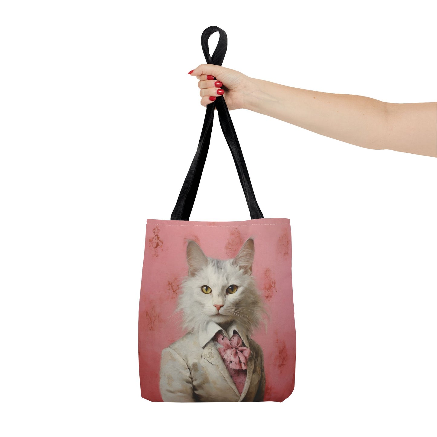 Maine Coon Cat Gentleman Tote, Elegant Canvas Bag for Cat Lovers