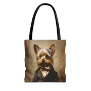 Yorkshire Terrier Aristocrat Tote Bag, Stylish Canvas for Pet Lovers