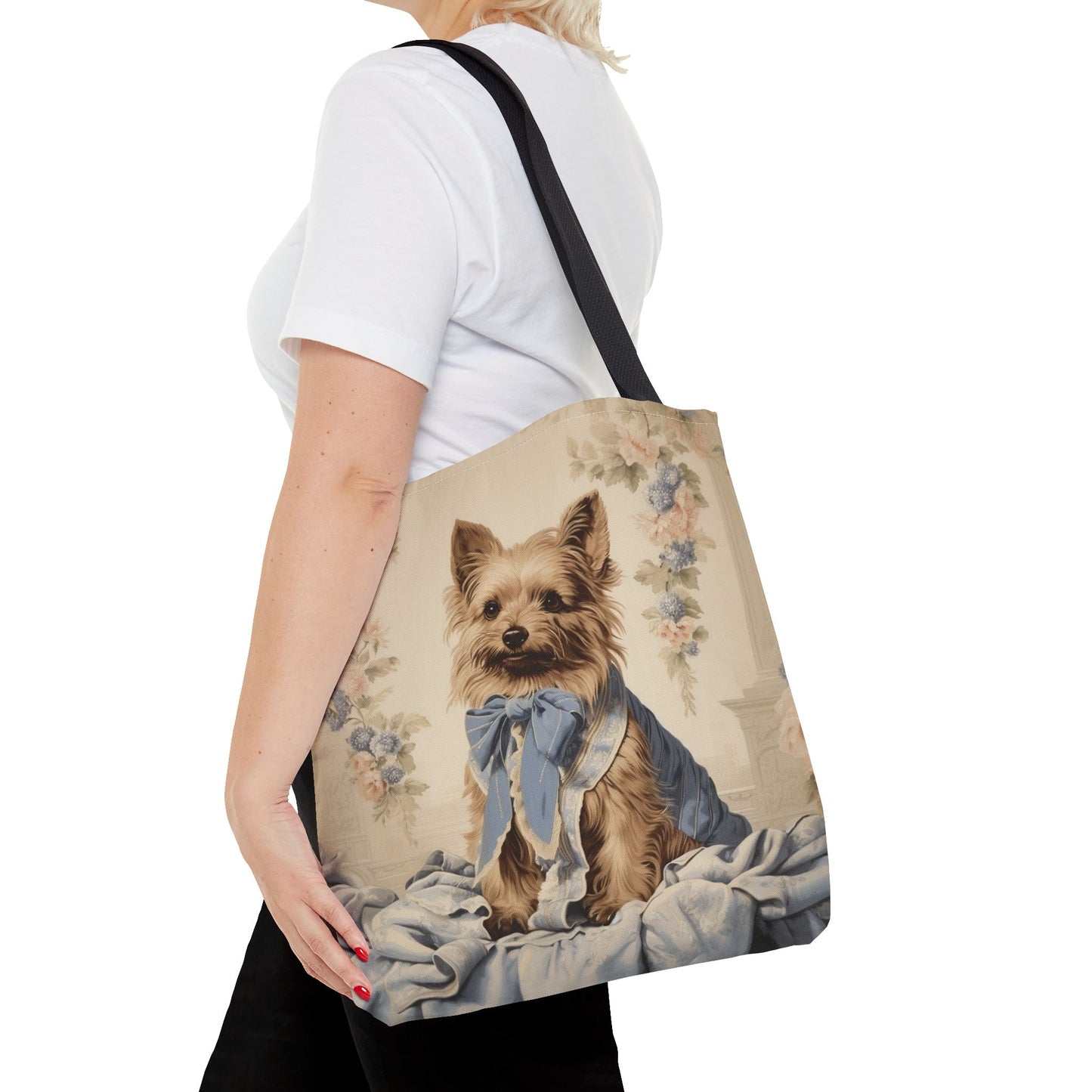 Yorkshire Terrier Tote Bag – Charming Floral Chic Canvas Companion