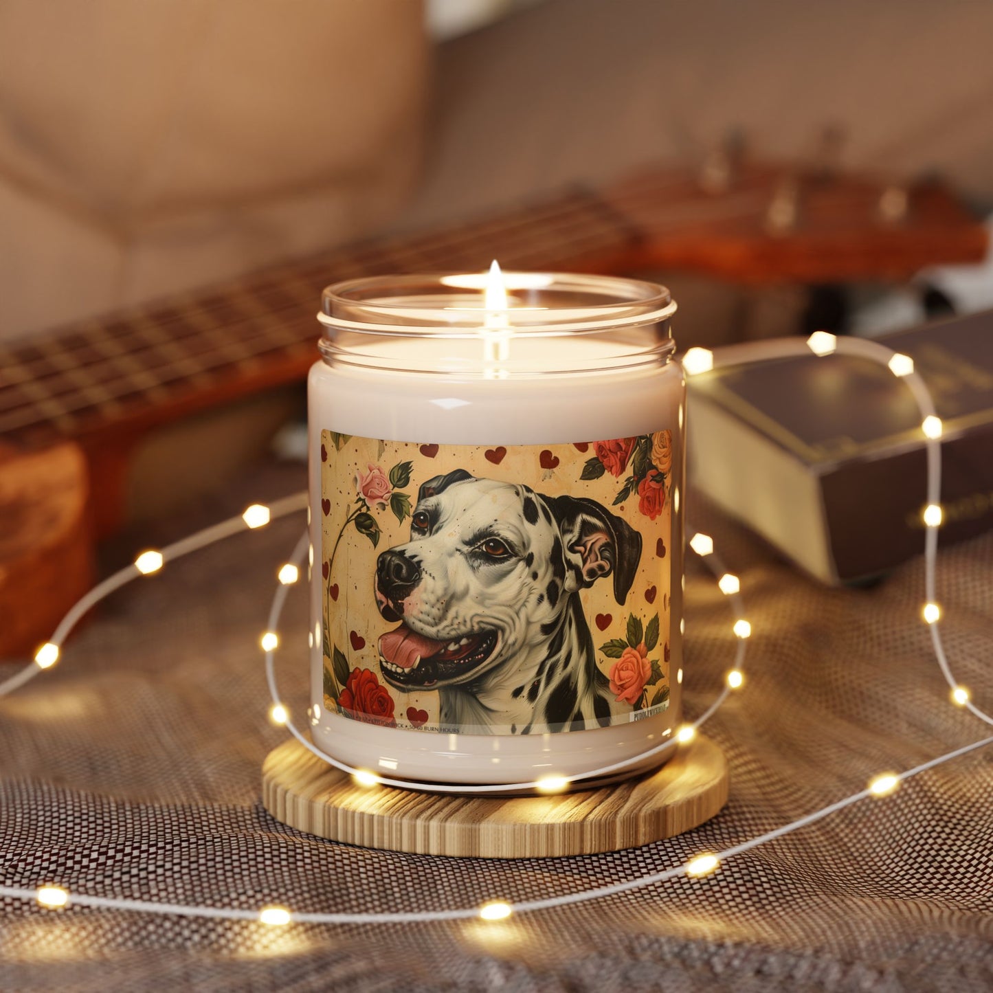 Dalmatian Love Candle – Vintage Dog Art Soy Candle Gift