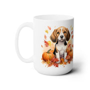 Beagle Autumn Bliss Mug – Thanksgiving Dog Lover Gift, Coffee Cup