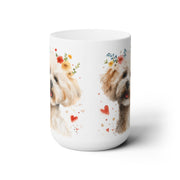 Fluffy Poodle Lover Mug – Cute Floral Dog Design for Pet Moms