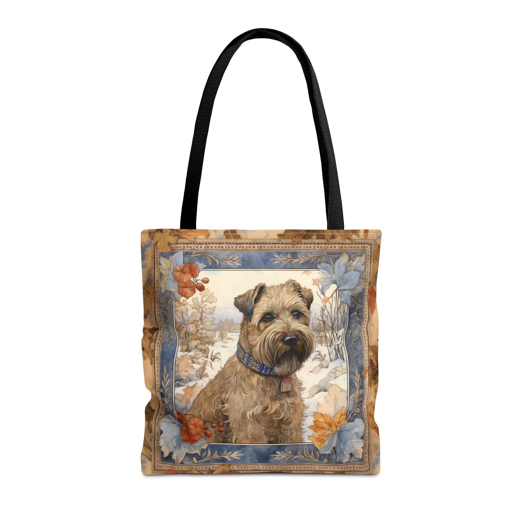 Wheaten Terrier Autumn Canvas Tote Bag, Eco-Friendly Dog Lover Gift