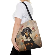 Dashing Dachshund Floral Tote Bag – Chic Eco-Friendly Dog Lover Gift