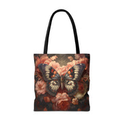 Butterfly Elegance Floral Tote Bag - Eco-Friendly Canvas Shopping Companion