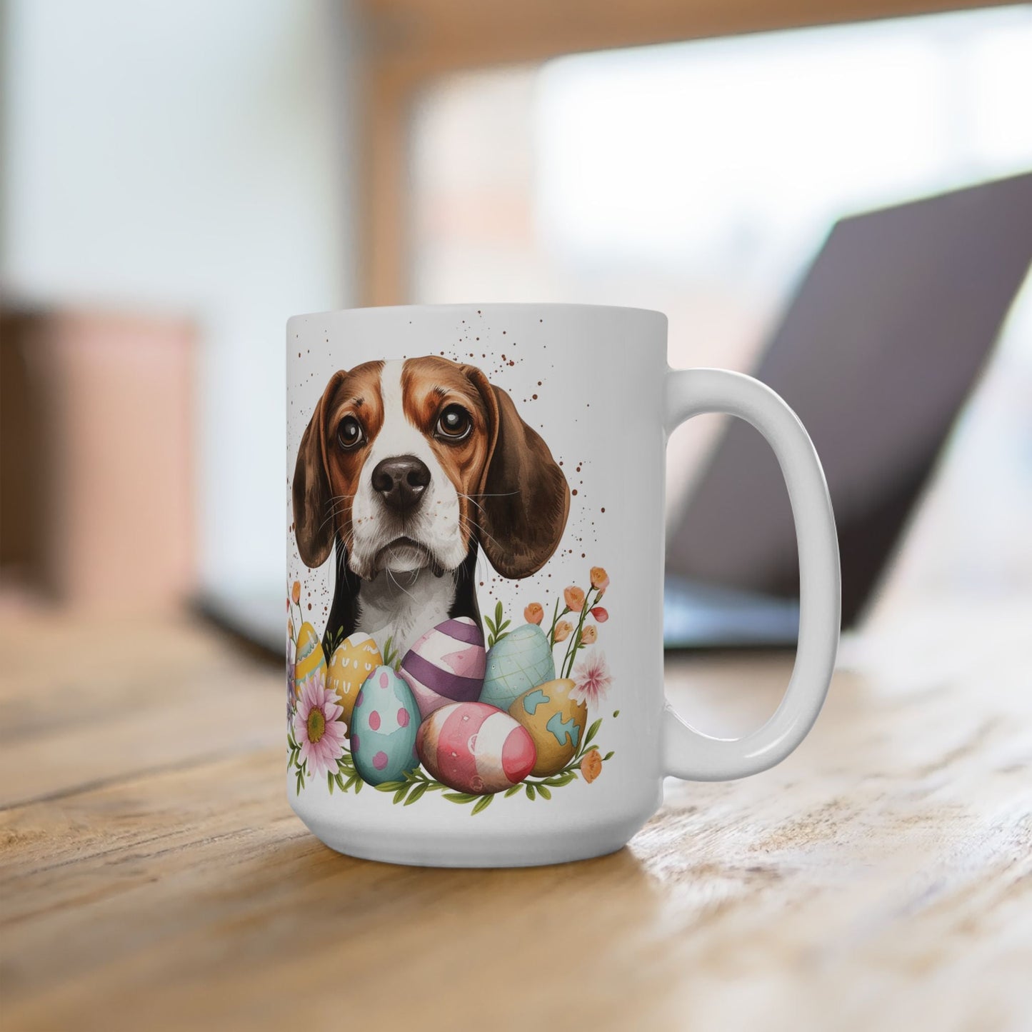 Beagle Easter Coffee Mug – Adorable Dog Lover Gift for Spring Holidays