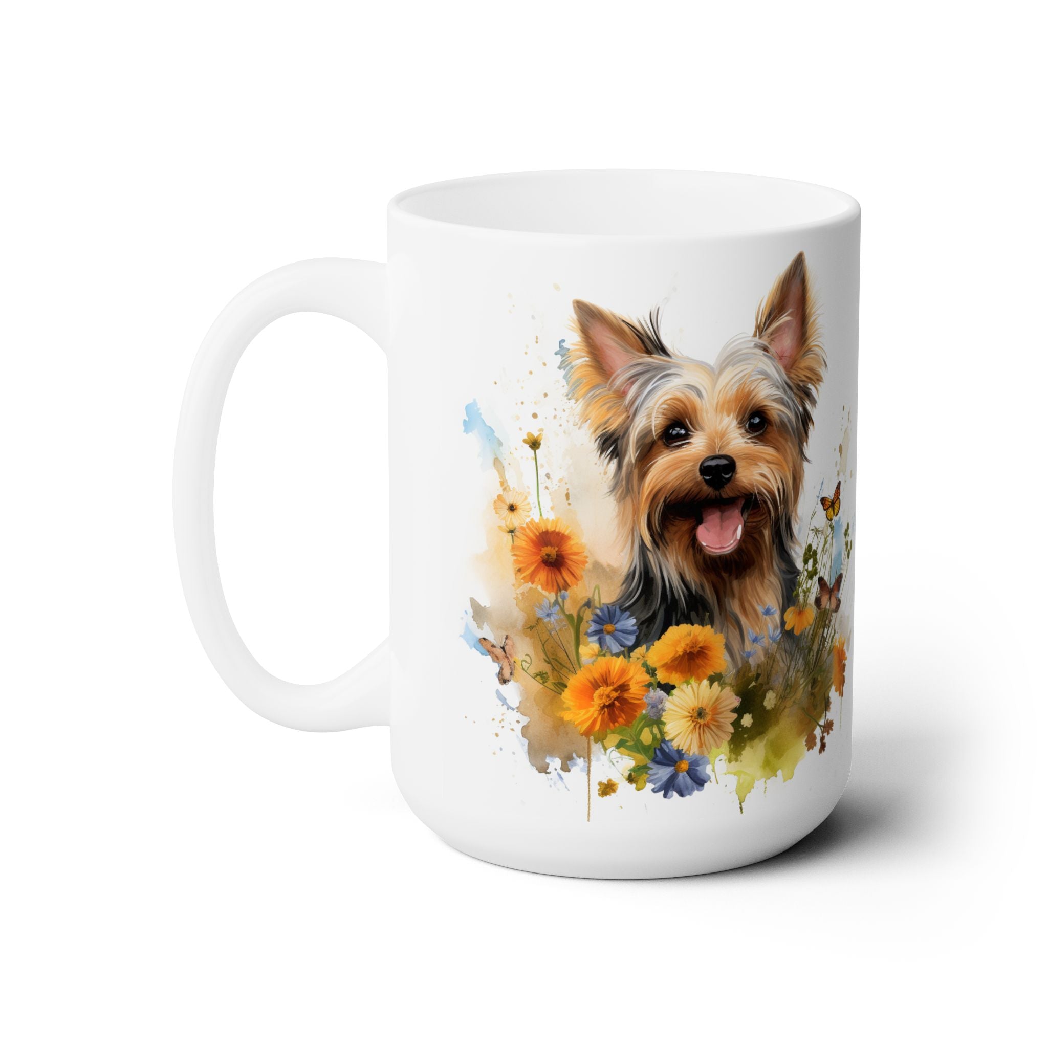 Yorkie Lover's Floral Mug – Yorkshire Terrier Gift for Dog Moms