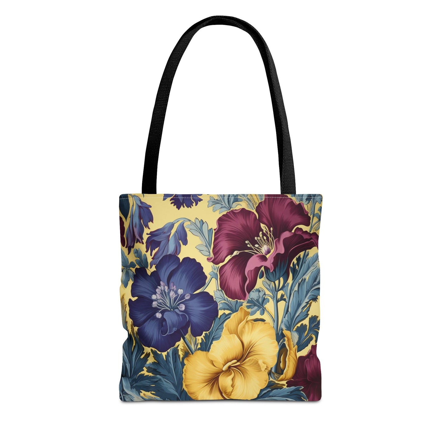 Floral Bloom Canvas Tote Bag, Vibrant Artistic Design for Everyday Use