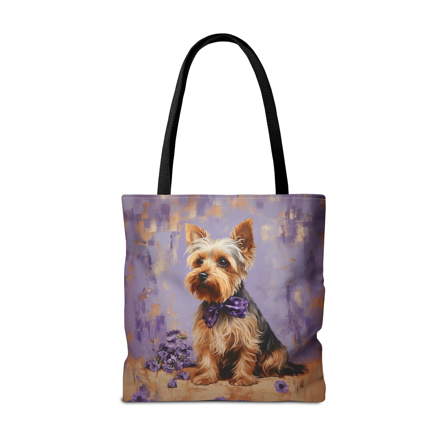 Yorkie Lavender Bliss Tote Bag, Artistic Eco-Friendly Gift for Dog Moms