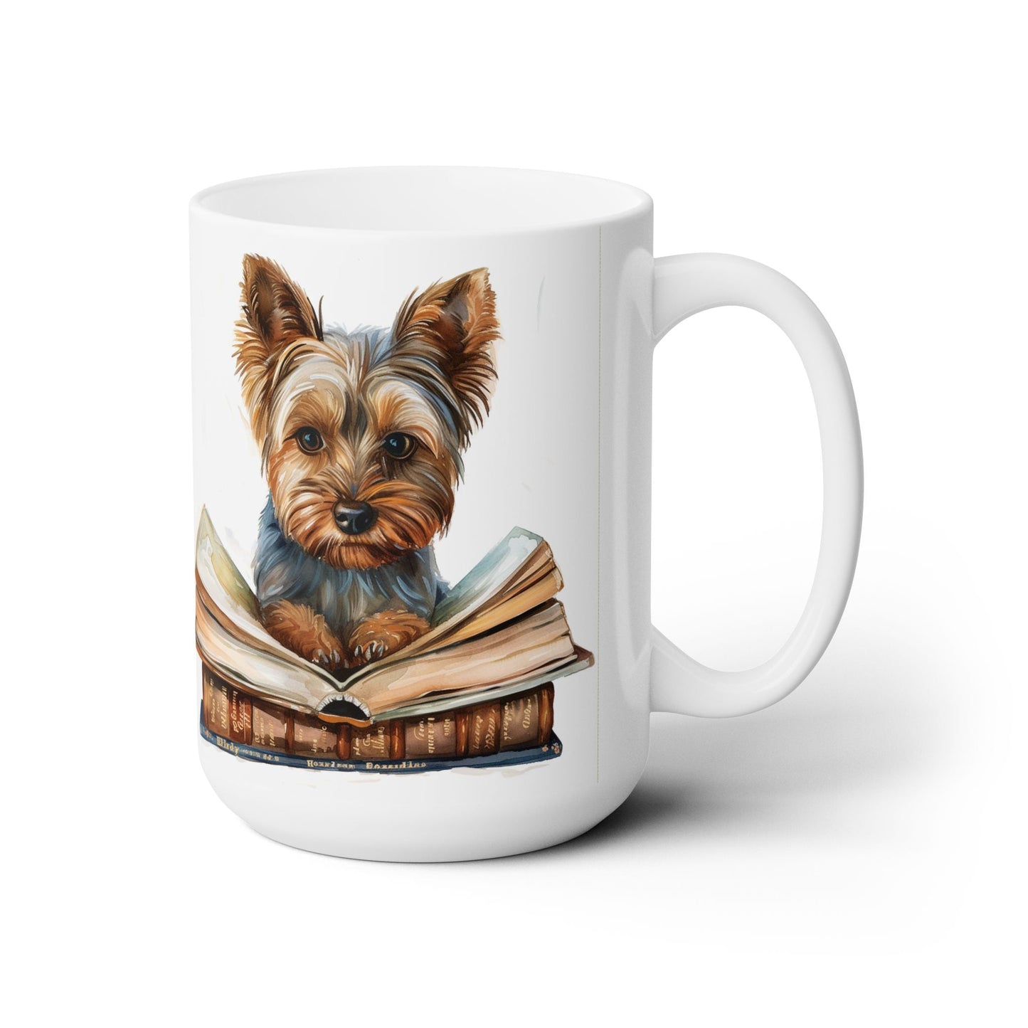 Yorkie Book Lover Mug - Yorkshire Terrier Dog Coffee Cup Gift