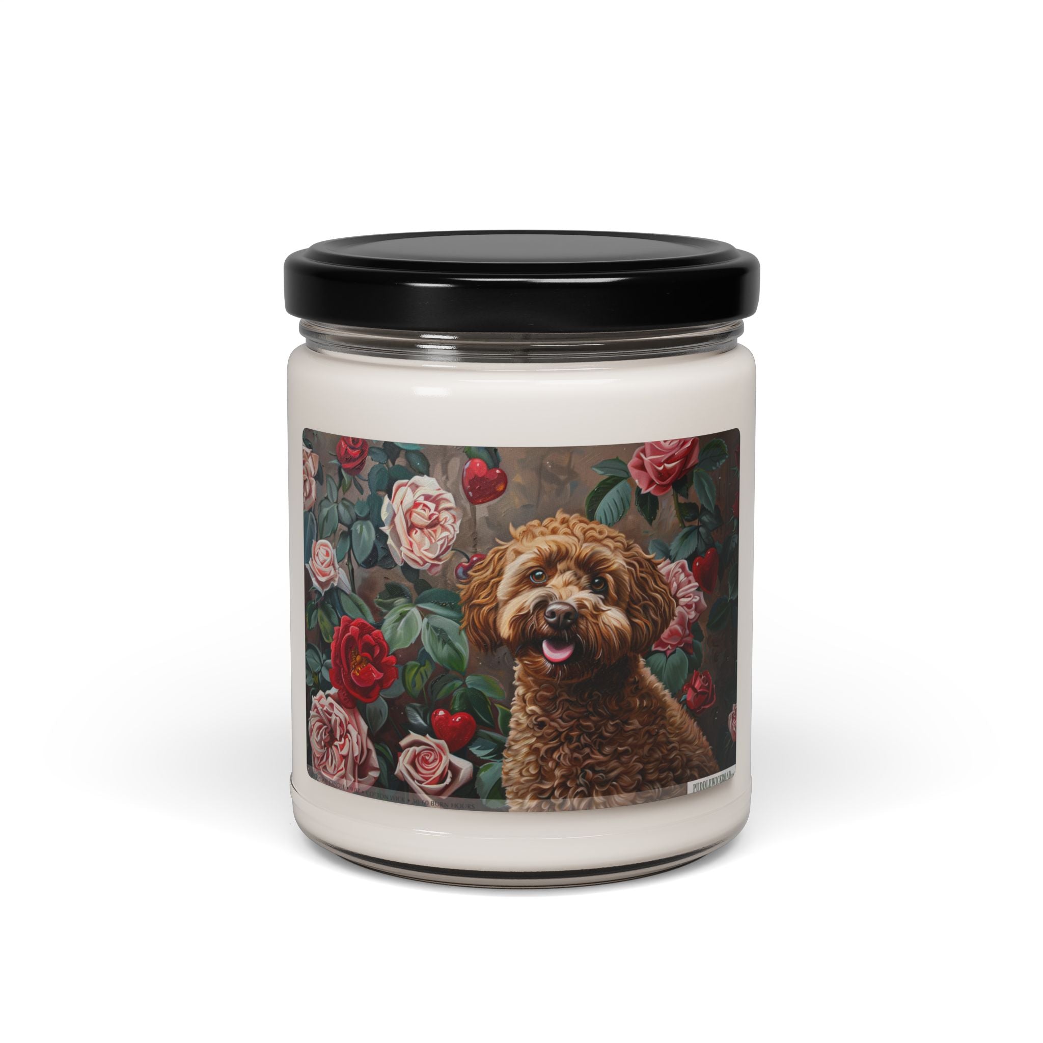 Cockapoo Rose Garden Candle – Cozy Pet Lover Gift & Decor