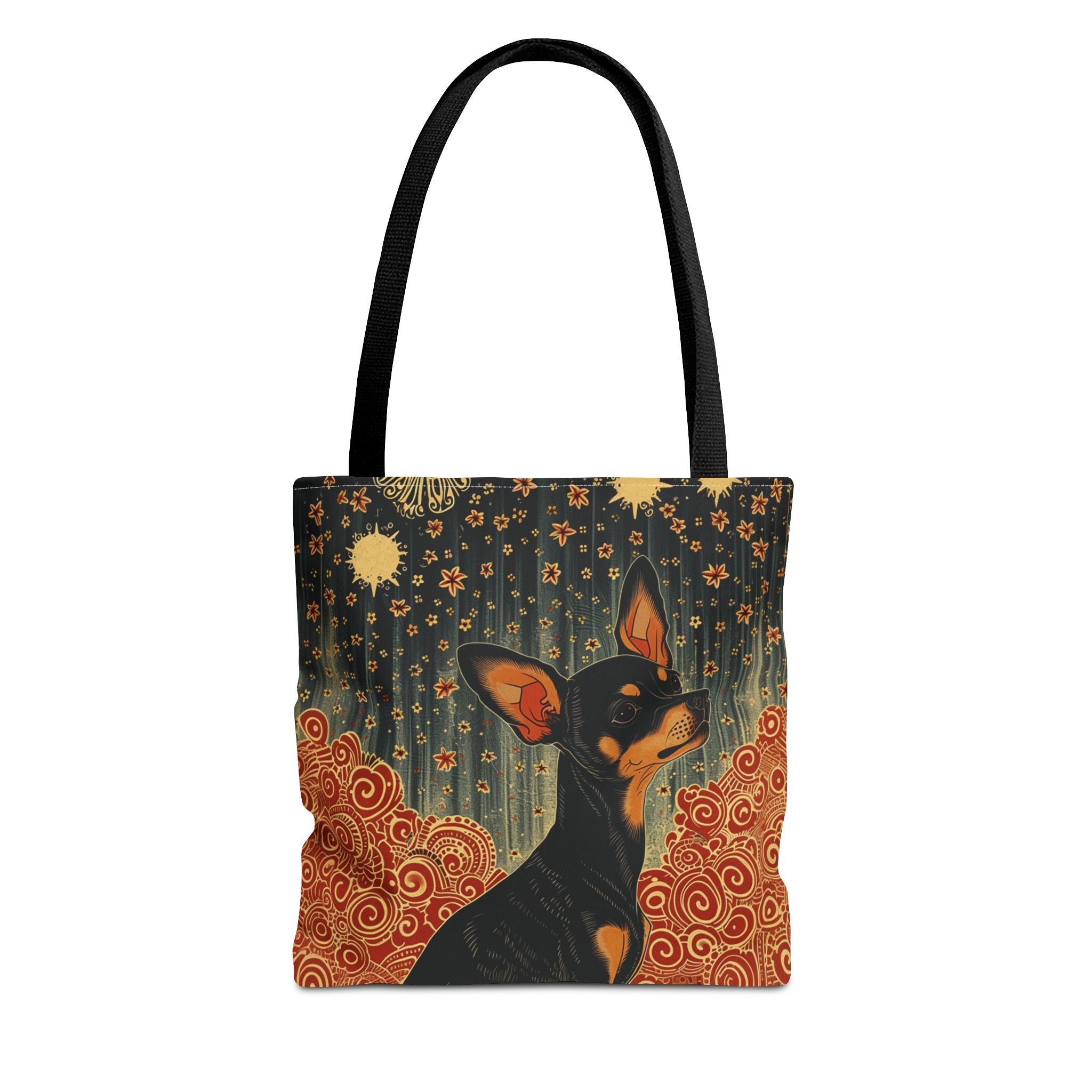 Charming Miniature Pinscher Tote Bag – Starry Night Art Design