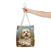 Havanese Floral Dreams Tote Bag, Eco-Friendly Dog Lover Gift