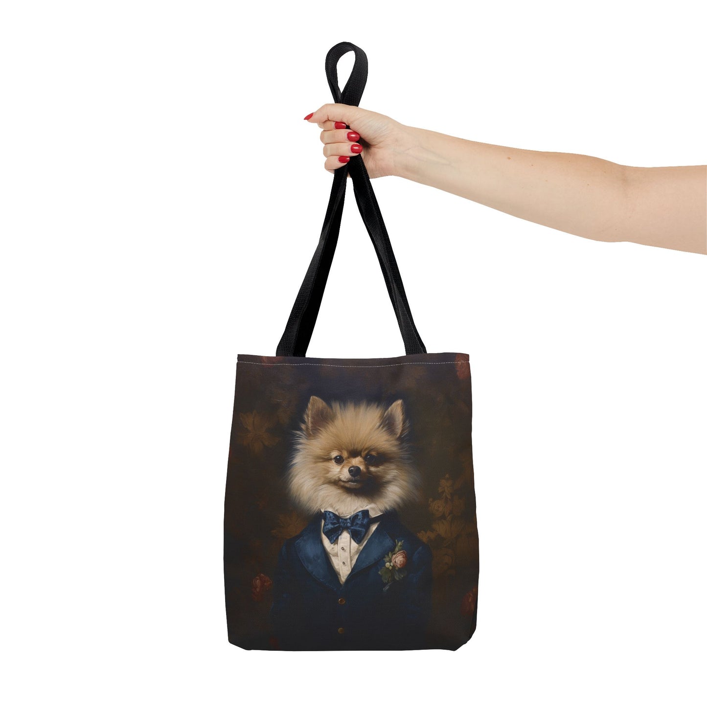 Regal Pomeranian Canvas Tote Bag, Dog Lover's Eco-Friendly Gift