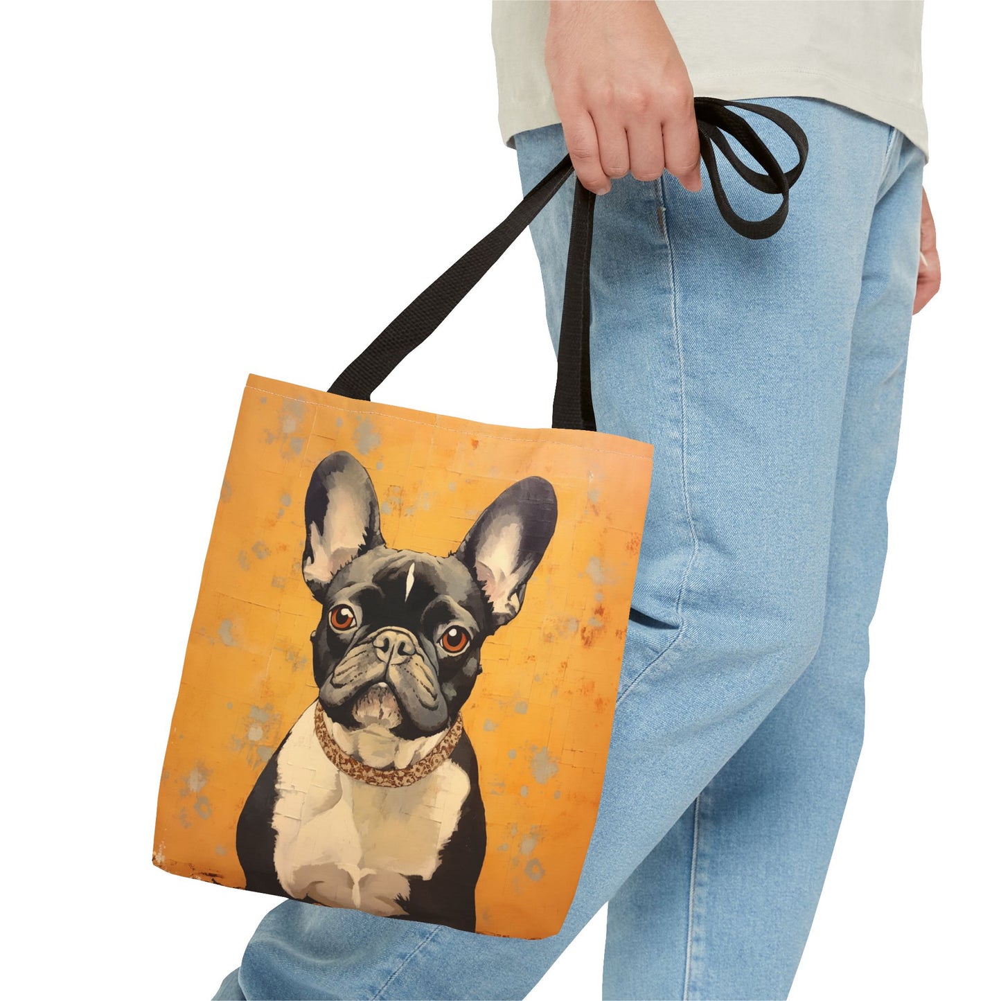 Frenchie Chic Canvas Tote – Stylish Eco-Friendly Bag for Dog Lovers