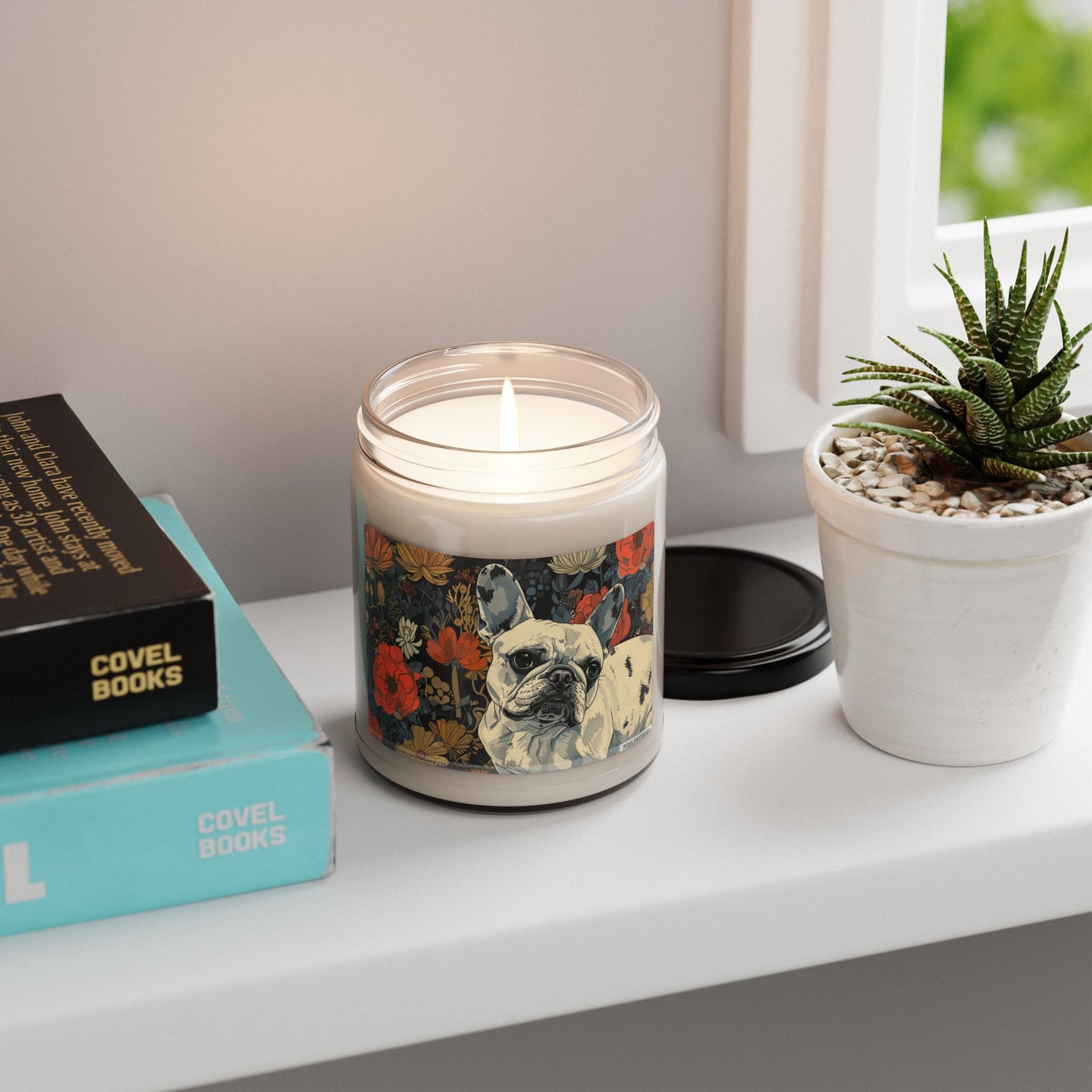 Frenchie Floral Elegance Candle – Pet Lover Gift