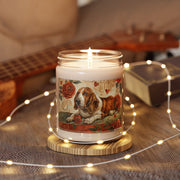 Basset Hound Love Candle – Vintage Dog Lover Gift with Roses