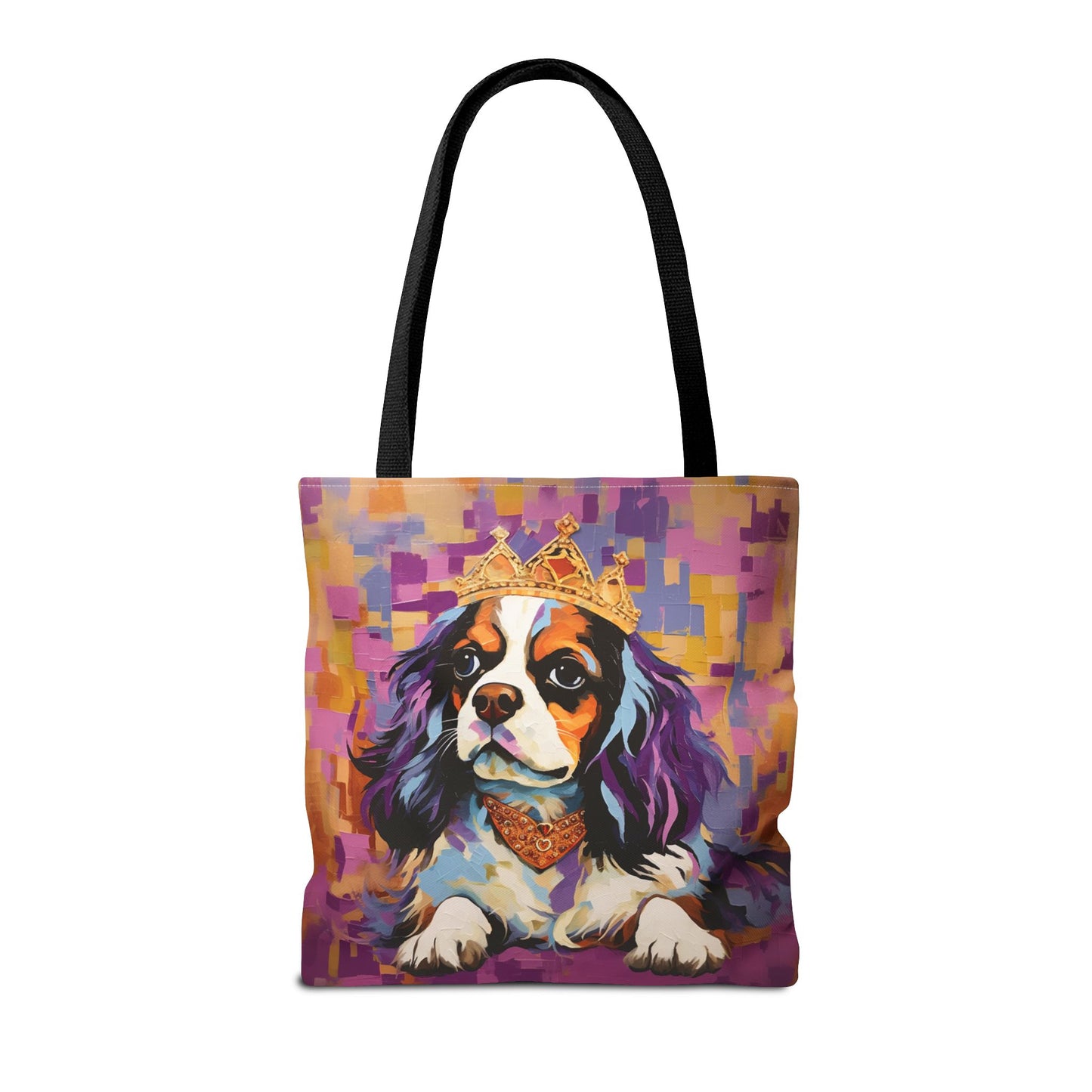 Regal Cavalier King Charles Spaniel Tote Bag, Artistic Eco-Friendly Design