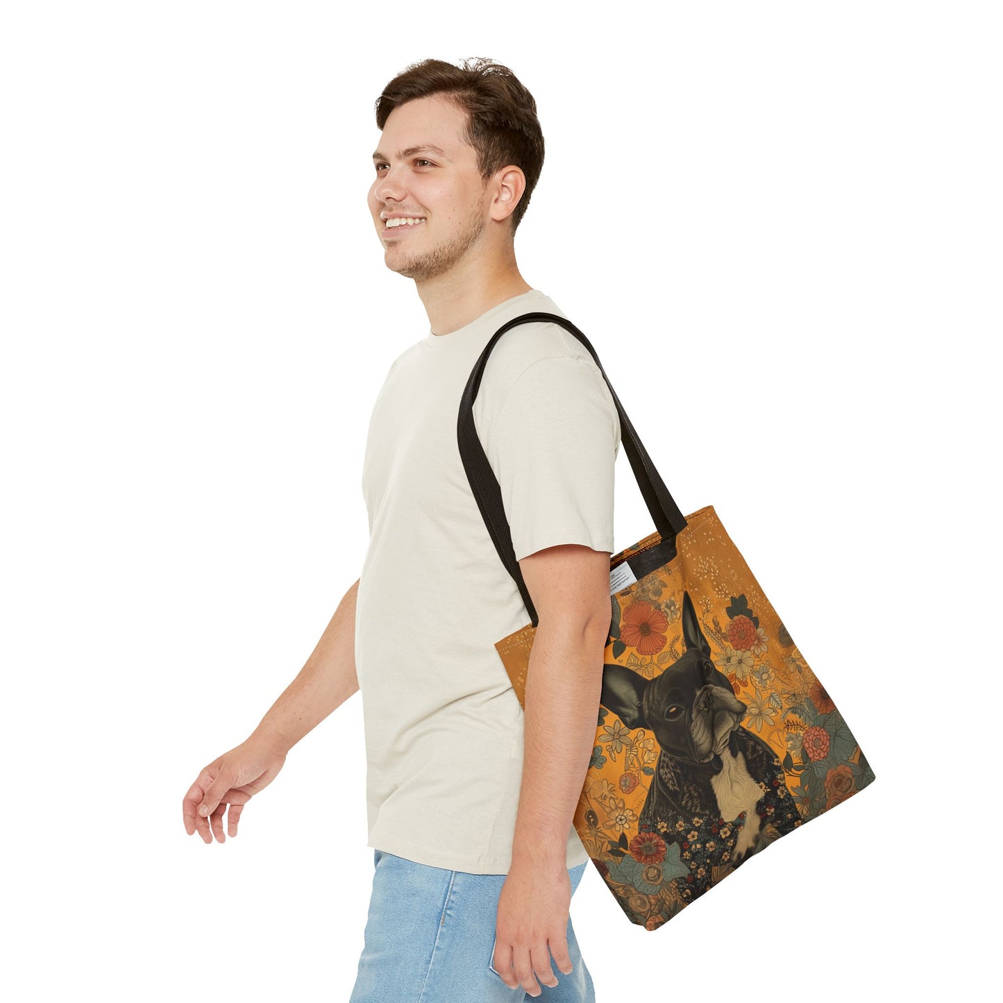 Charming French Bulldog Floral Tote Bag – Eco-Friendly, Stylish & Versatile