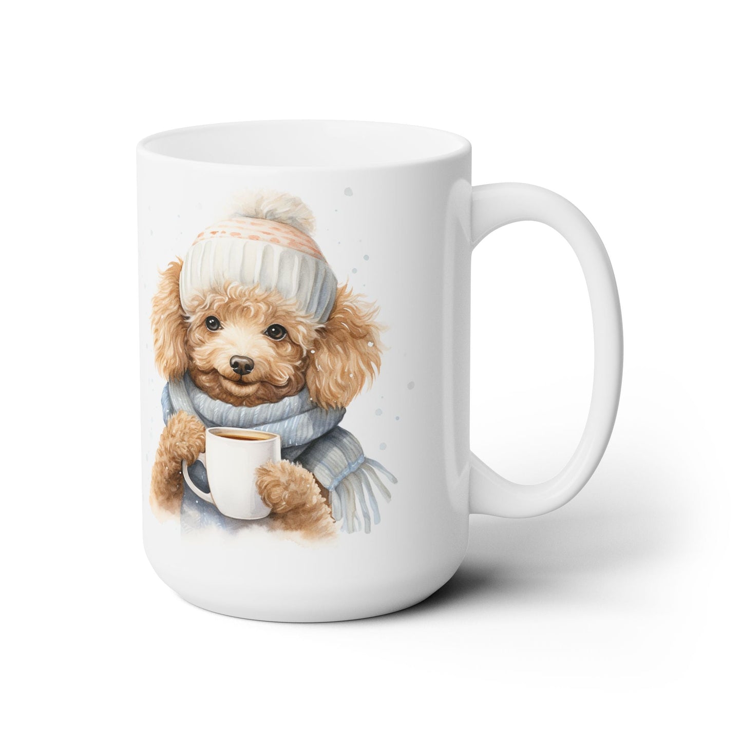 Cozy Winter Poodle Mug for Dog Lovers – Warm & Adorable Gift