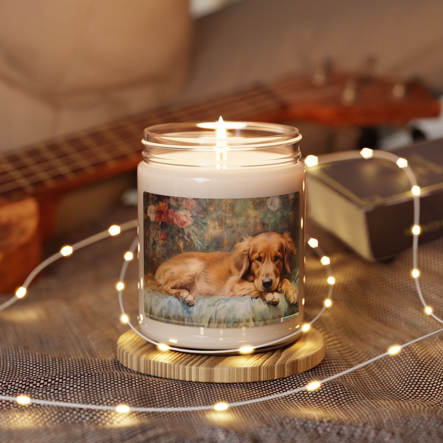 Golden Retriever Vintage Soy Candle - Dog Lover Gift