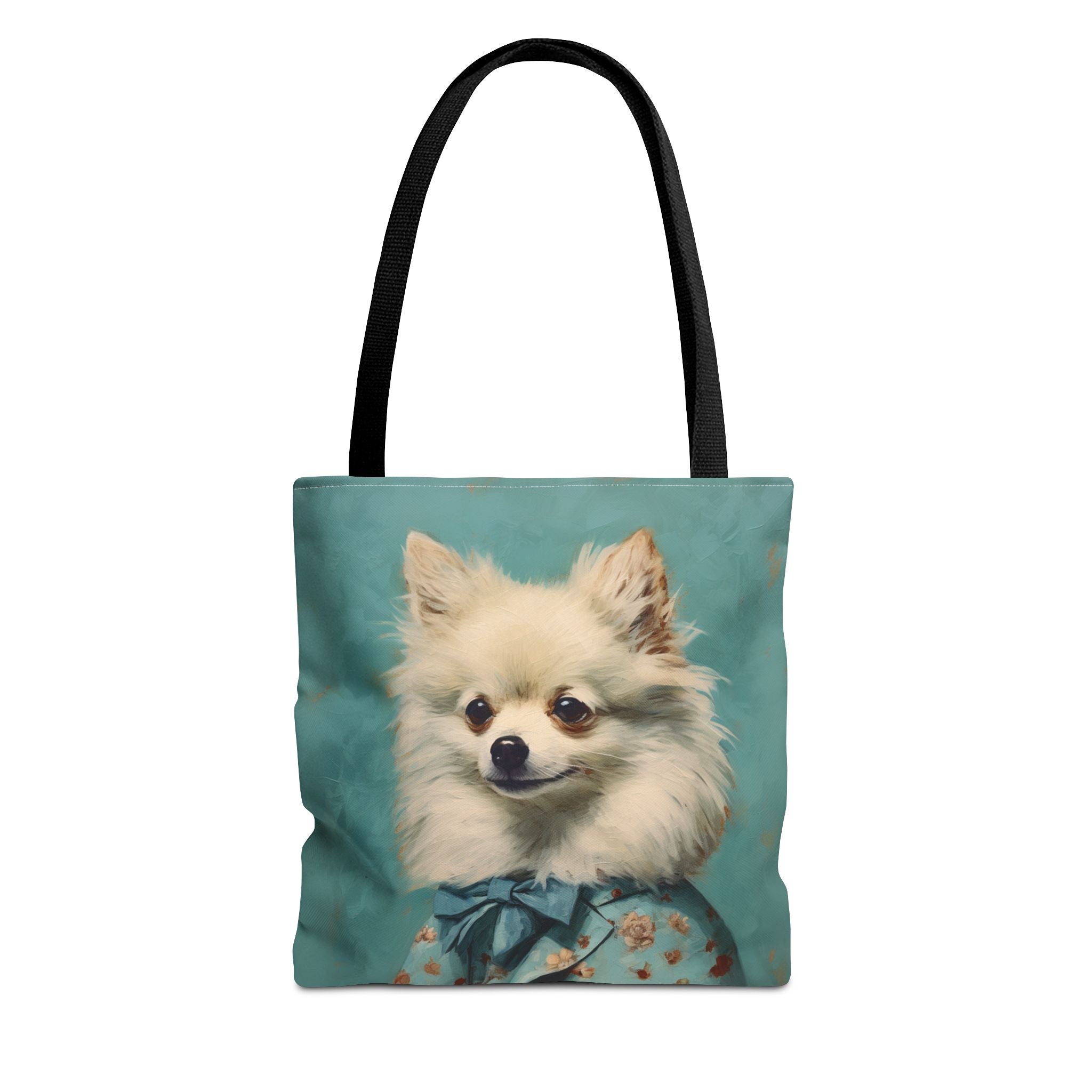 Elegant Pomeranian Canvas Tote Bag, Charming Gift for Dog Lovers