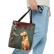 Labrador Meadow Blossoms Tote Bag – Stylish & Eco-Friendly Dog Lover Gift